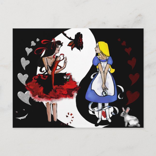 Carte Postale Alice reflété (Devant)