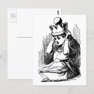 Carte Postale Alice vintage au pays des merveilles, Alice avec C