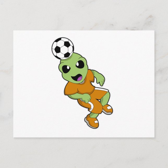 Carte Postale Alien au sport de football (Devant)