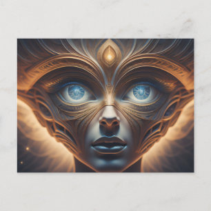 Carte Postale Alien Blue Eyed