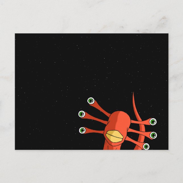 Carte postale "Alien curieux" (Devant)