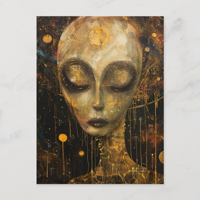 Carte Postale Alien dans le style Klimt (Devant)