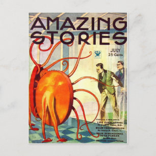 Carte Postale Alien d'art vintage Sci Fi