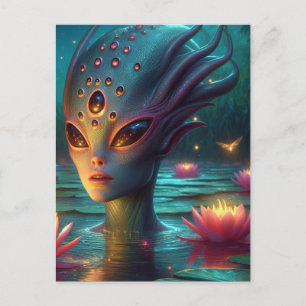 Carte Postale Alien de bain
