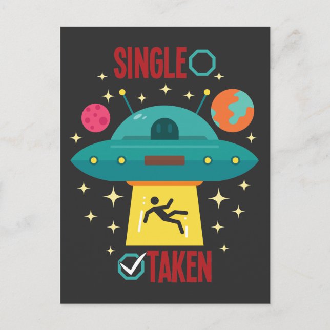 Carte Postale Alien de l'OVNI Enlèvement unique prise Galaxy Hum (Devant)