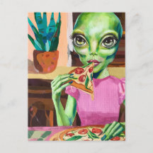 Alien en Pizza de Manger Rose