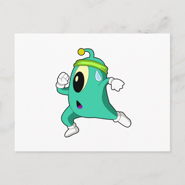 Carte Postale Alien en tant que coureur (Devant)
