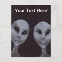 Carte postale Alien Greys