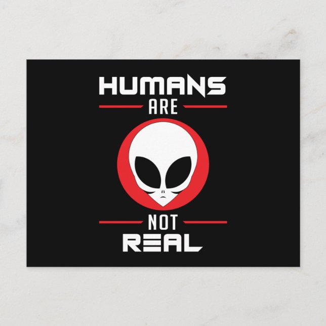 Carte Postale Alien Head Ufo Aliens Area 51 Space Funny Cadeau (Devant)