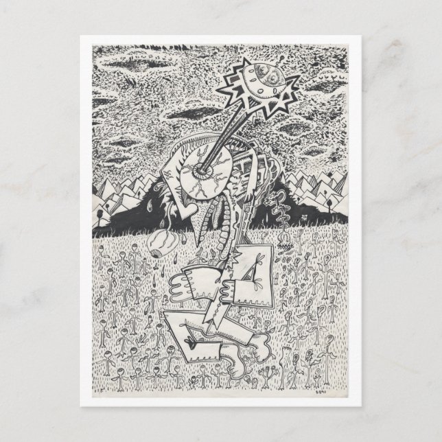 Carte Postale Alien Invasion, ou The Seeding, par Brian Benson (Devant)