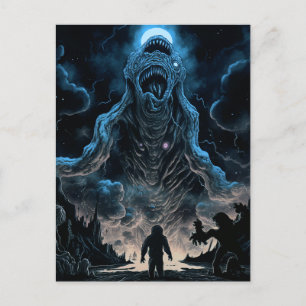 Carte Postale Alien Monster Creature Horror Art Postcard