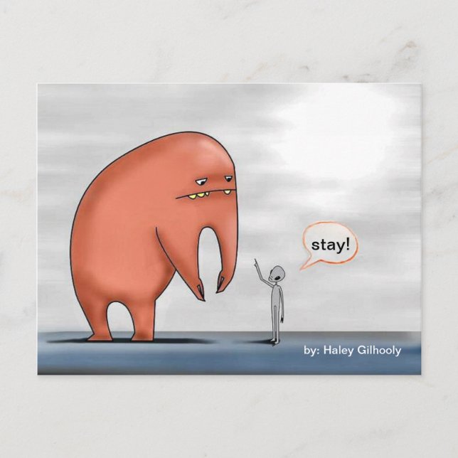 Carte Postale Alien & Monster pour animaux - (Devant)