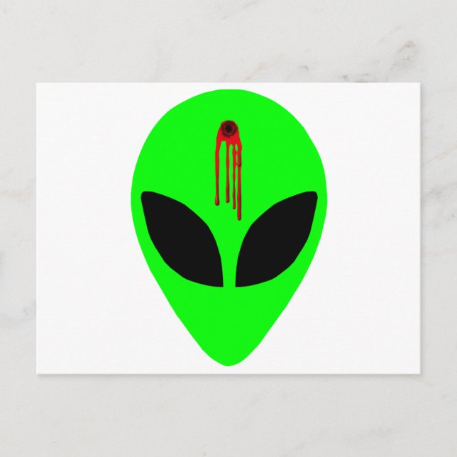 Carte Postale Alien mort (Devant)