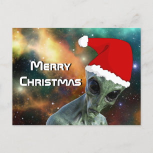 Carte Postale Alien Père Noël Joyeux Noël Personnaliser