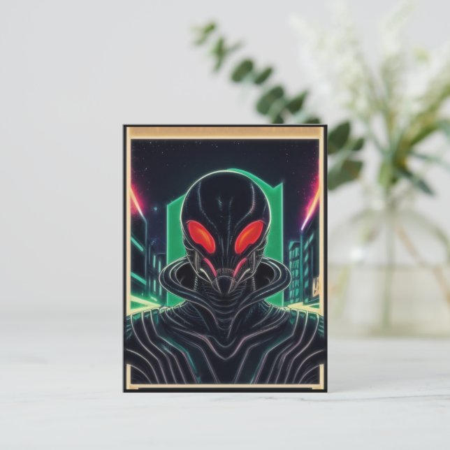 Carte Postale Alien Raven 05 (Debout devant)