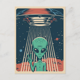 Carte Postale Alien UFO