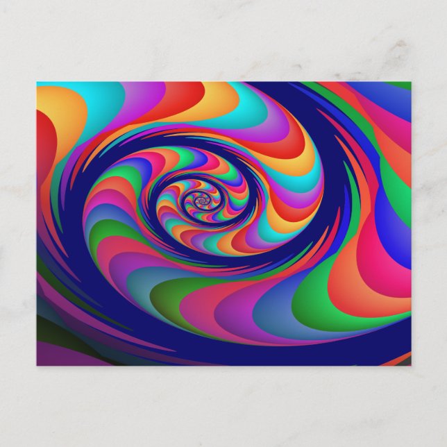 Carte Postale Alien Vagues 2 Art Fractal fin (Devant)