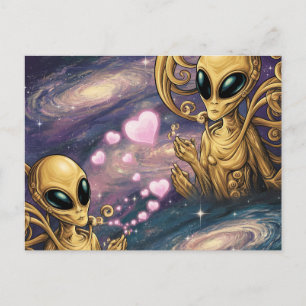 Carte Postale Aliens amoureux
