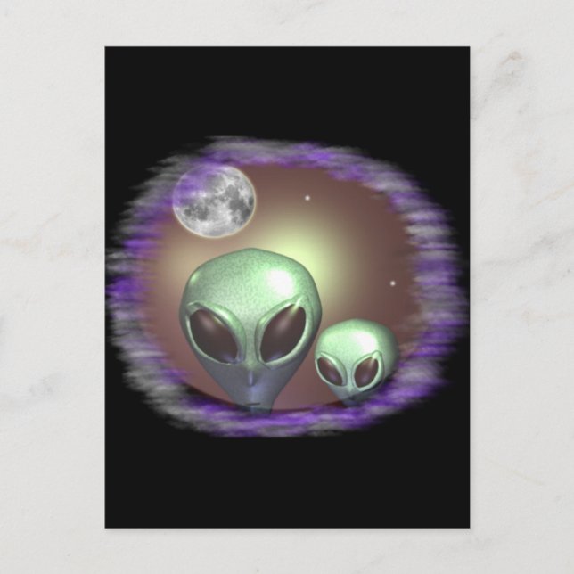 Carte Postale Aliens gris (Devant)