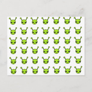 Carte Postale Aliens verts mignons