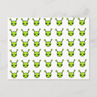 Carte Postale Aliens verts mignons