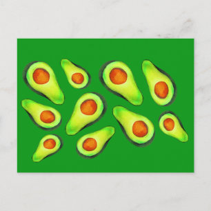 Carte Postale Alimentation de fruits de santé vert Avocado