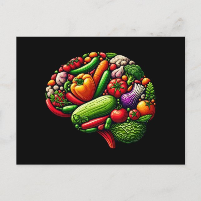 Carte Postale Alimentation du cerveau (Devant)