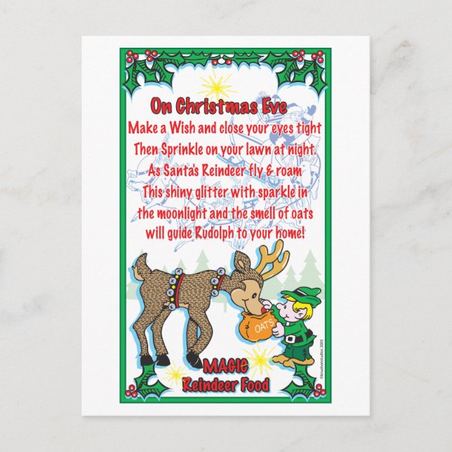 Carte Postale Alimentation Magique Reindeer (Devant)