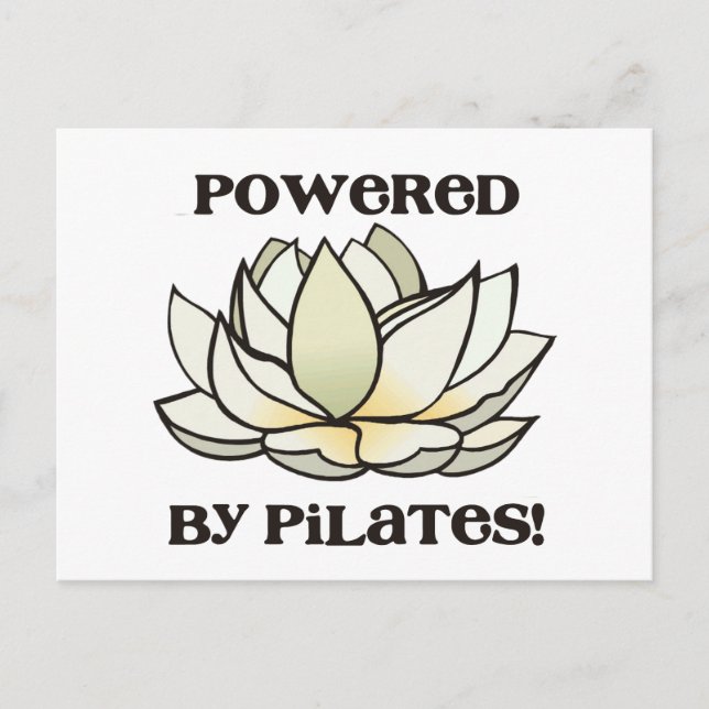 Carte Postale Alimenté Par Pilates Lotus (Devant)