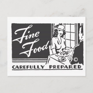 Carte Postale Aliments fins soigneusement préparés