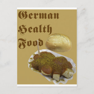 Carte Postale Aliments santé allemands (currywurst)