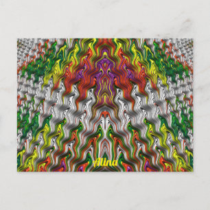 Carte Postale ALINA ~ NOËL Motif fractal 3D ~