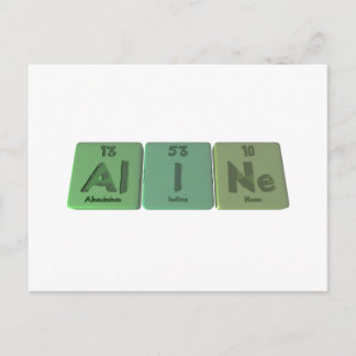 Carte Postale Aline en aluminium Iodine Neon