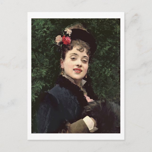 Carte Postale Aline Masson, le modèle de l'artiste (huile sur pa (Devant)