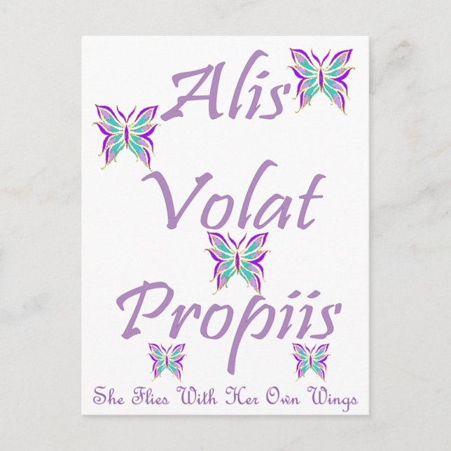 Carte Postale Alis Volat Propiis (Devant)
