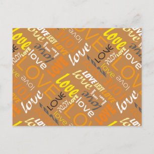 Carte Postale Alive Orange Gallery Love Words Art