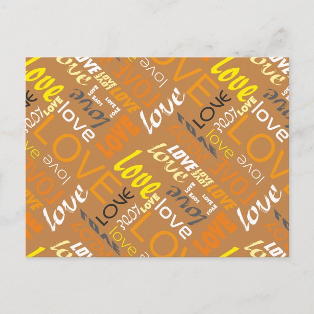 Carte Postale Alive Orange Gallery Love Words Art (Devant)