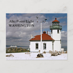 Carte Postale Alki Point Lighthouse, Washington Postcard