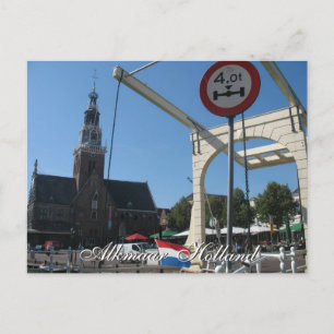 Carte postale Alkmaar Weighhouse Drawbridge Hollan