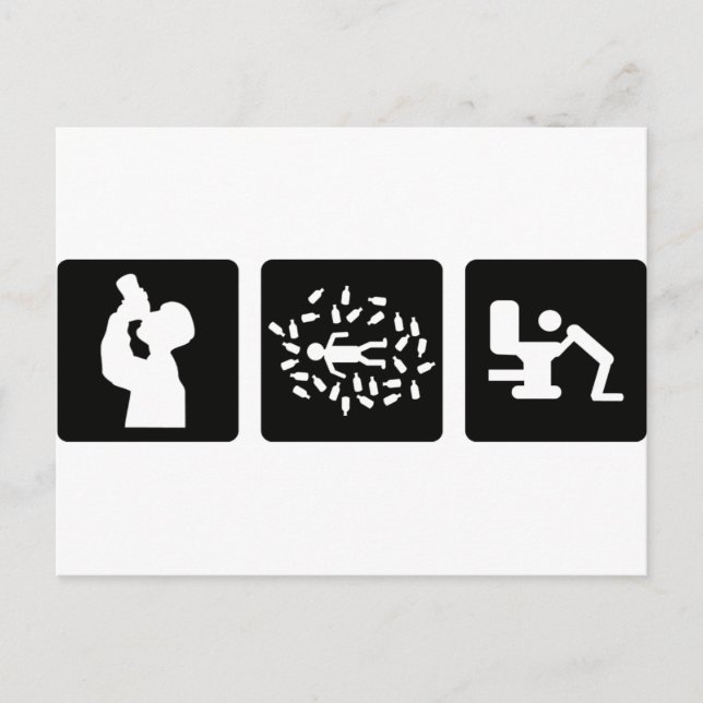 Carte Postale alkohol alki säufer (Devant)