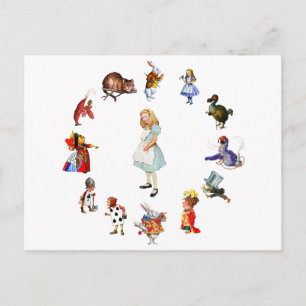 Carte Postale All Around Alice in Wonderland