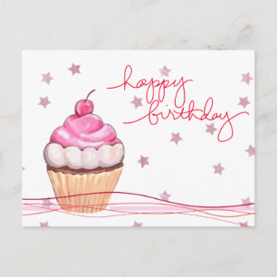 Carte postale All Pink and Sparkday Birthday Fanfa