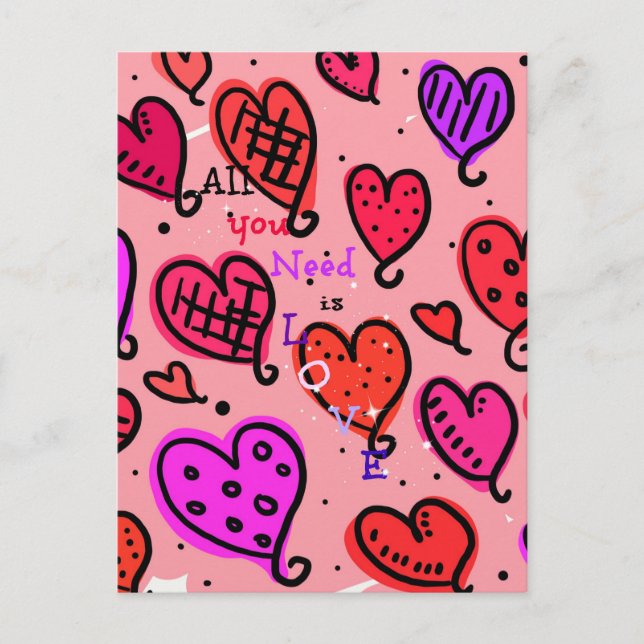 Carte Postale All You Need is Love (Devant)