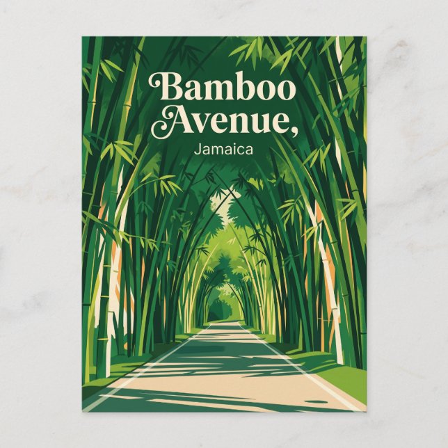Carte Postale Allée de bambou Jamaïque (Devant)