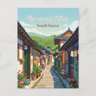 Carte Postale Allée de Boseong, Boseong Corée du Sud