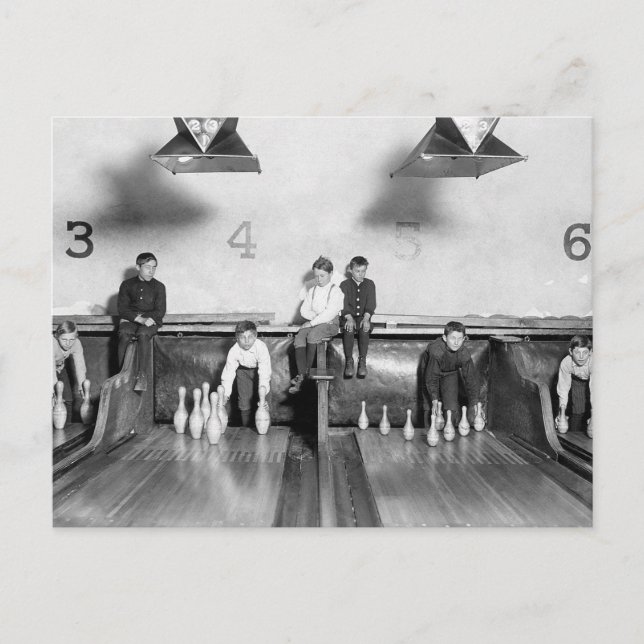 Carte Postale Allée de bowling d'arcade, 1909 (Devant)
