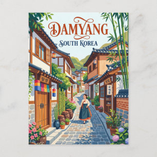 Carte Postale Allée de la forêt de bambou de Damyang Corée du Su