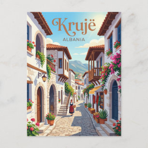 Carte Postale Allée de l'ancien bazar de Krujë en Albanie