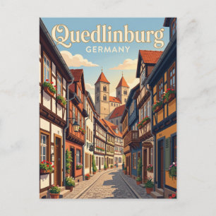 Carte Postale Allée de Quedlinburg Allemagne