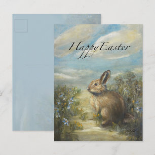Carte Postale Allée lapin PÂQUES